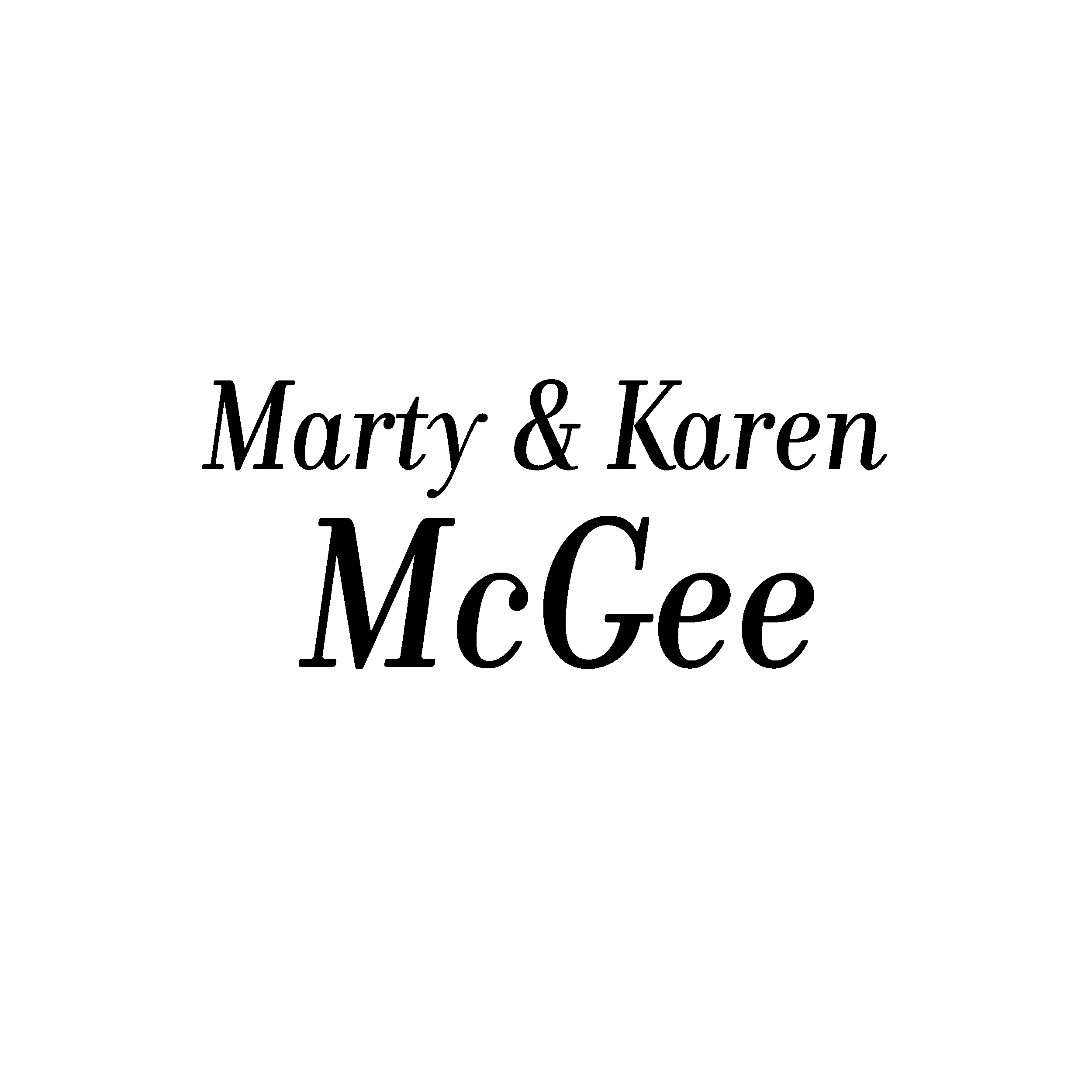 Marty and Karen McGee